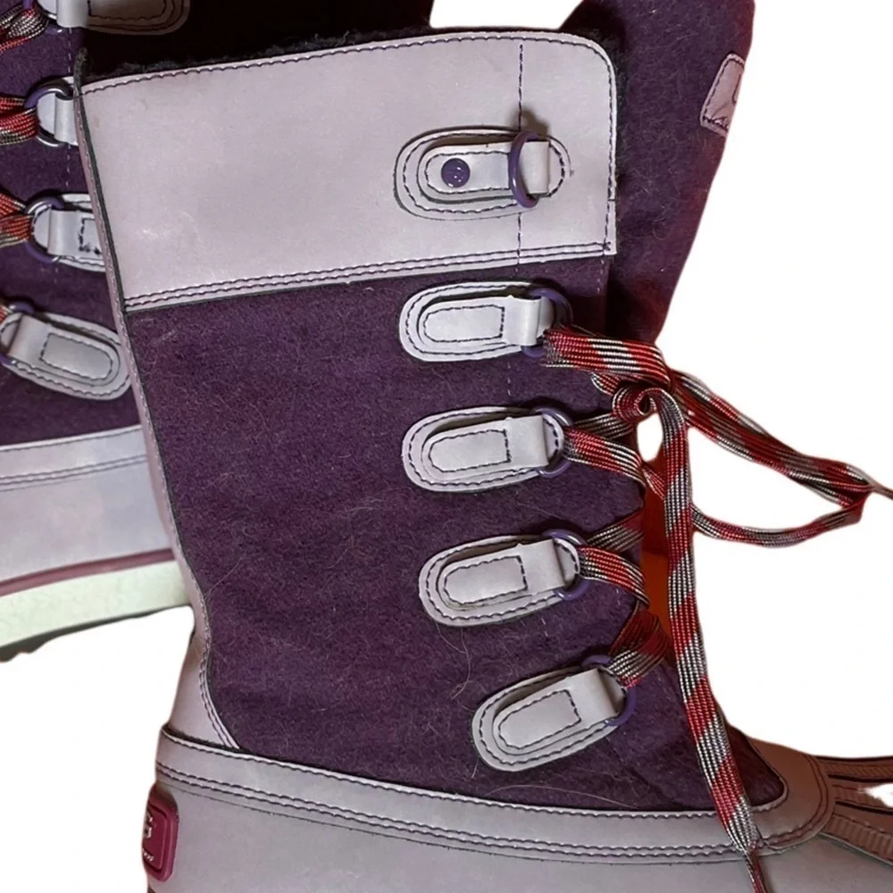 UGG AUSTRALIA Women's Baroness Lace-up Purple Mid-top SNOW Boots WINTER SZ 7